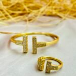 Crystal T-Wire Bangle & Ring Set