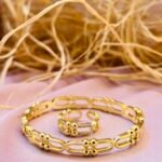 Linked Chain Bangle & Ring Set