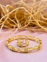 Linked Chain Bangle & Ring Set
