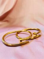 Crystal-Embellished Nail Bangle - Image 2