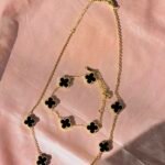 Van cleef 5 clover bracelet & necklace