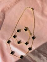 Van cleef 5 clover bracelet & necklace