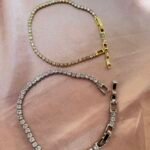 Tennis bracelet -silver & gold