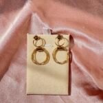 Nova Textured Double Hoop Earrings