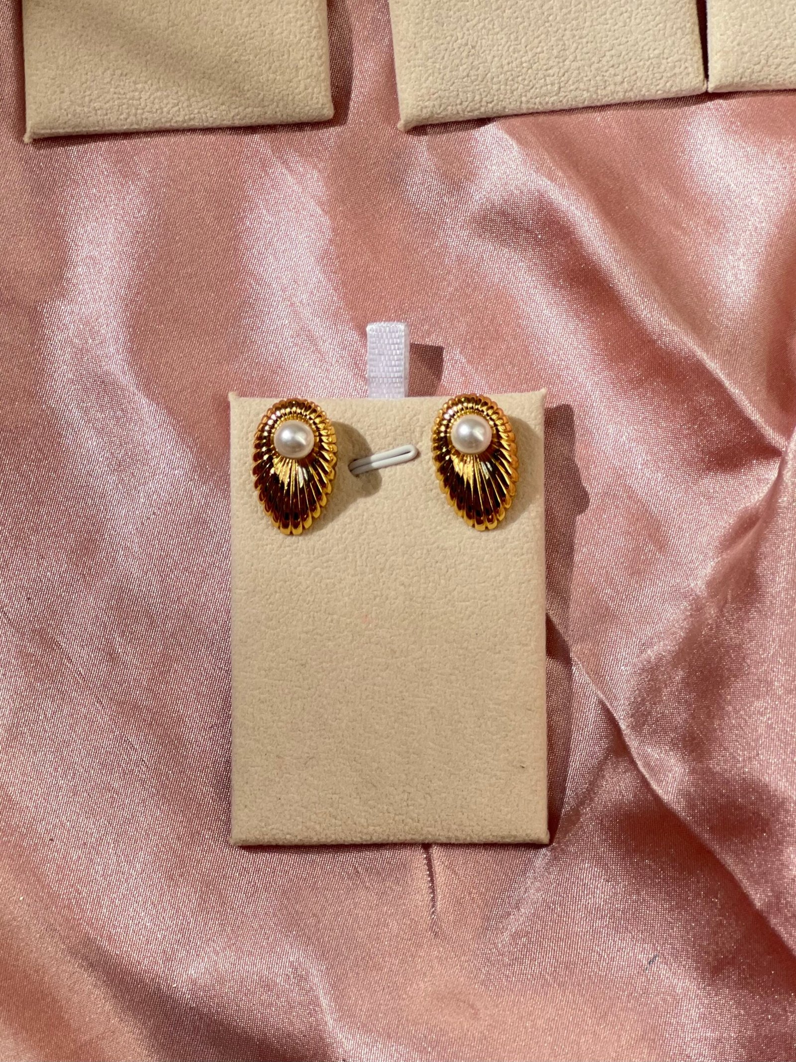 IMG_8274 Lumina Scalloped Pearl Earrings - Image 1
