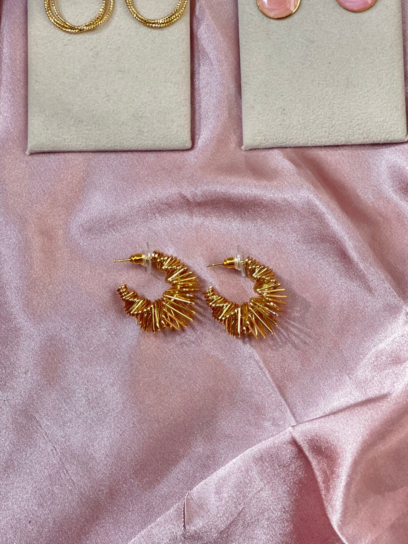 IMG_8280 Aurelia Sunburst Spiked Hoop Earrings - Image 1