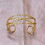 Elysian Oversized Hammered Wire Open Bangle