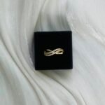 Crossover Pave Wave Ring