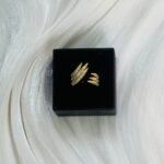 Aura Winged Pave Gold Ring