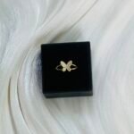 Gilded Butterfly Crystal Ring