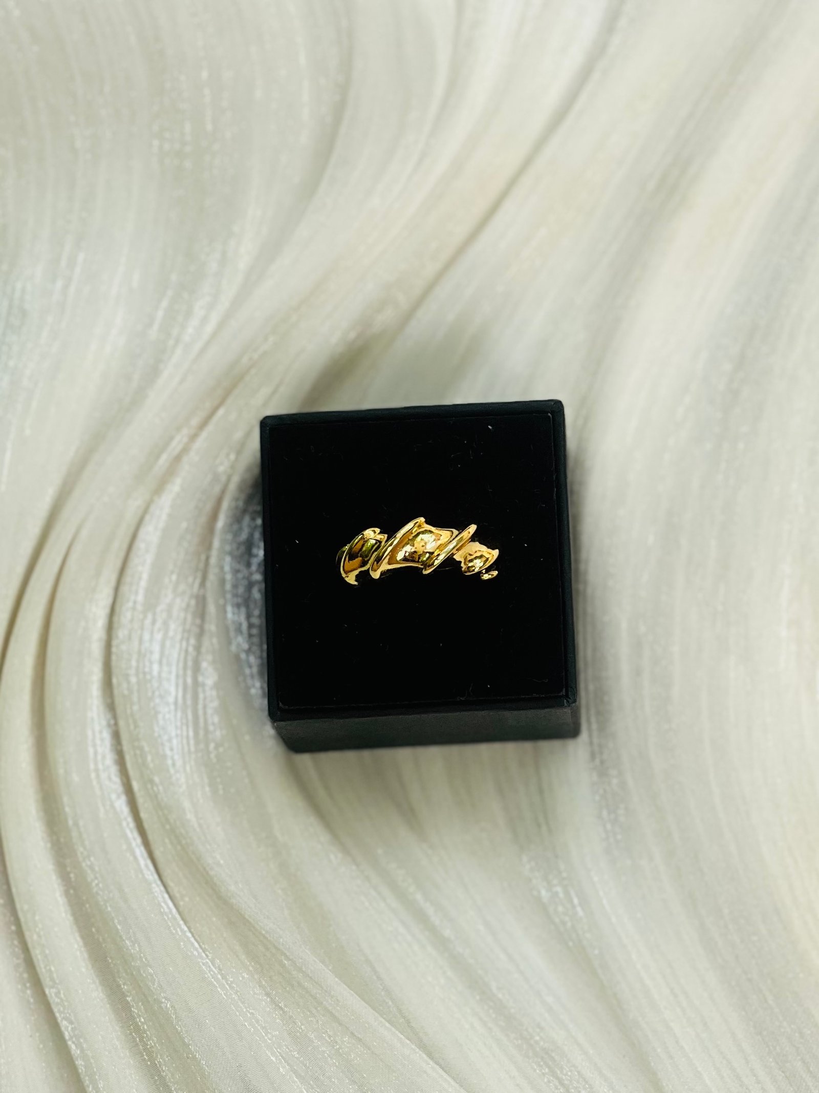 IMG_9843 Liquid Gold Sculpted Organic Band - Image 1