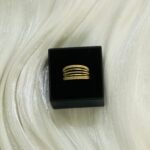 Multi-Strand Rope Texture Stacked Gold Ring