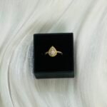 Beaded Pear Pomegranate Cluster Gold Ring