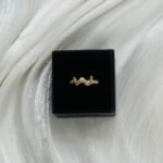 Twin Serpents Entwined Pave Gold Ring