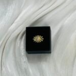 Radiant Pave Sunflower Gold Ring