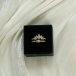 Marquise Crown Stacked Gold Ring