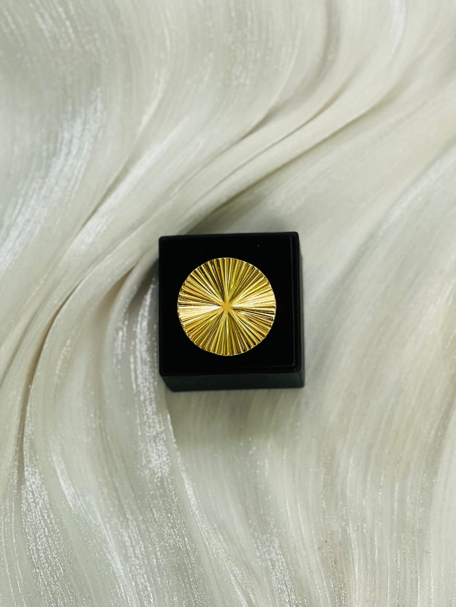 IMG_9863 Sunburst Statement Gold Ring - Image 1
