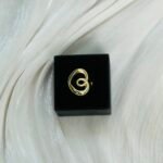 Swirling Abstract Heart Gold Ring