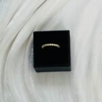 Bezel-Set Crystal Eternity Band Gold Ring