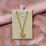 The Dior Pavé Monogram Necklace (Gold)