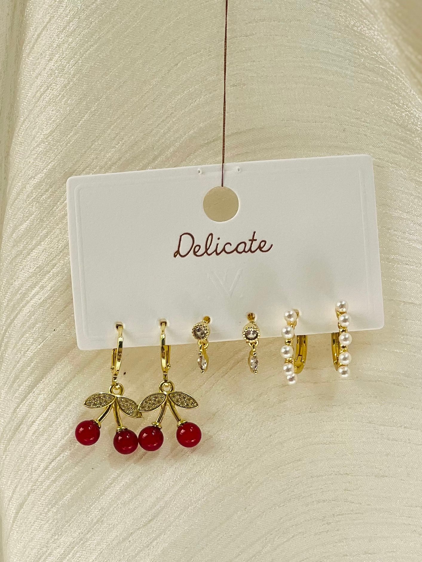 IMG_0844 Aura Sweet Cherry Earring Set - Image 1