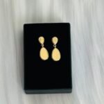 Gilded Teardrop Dangle Earrings