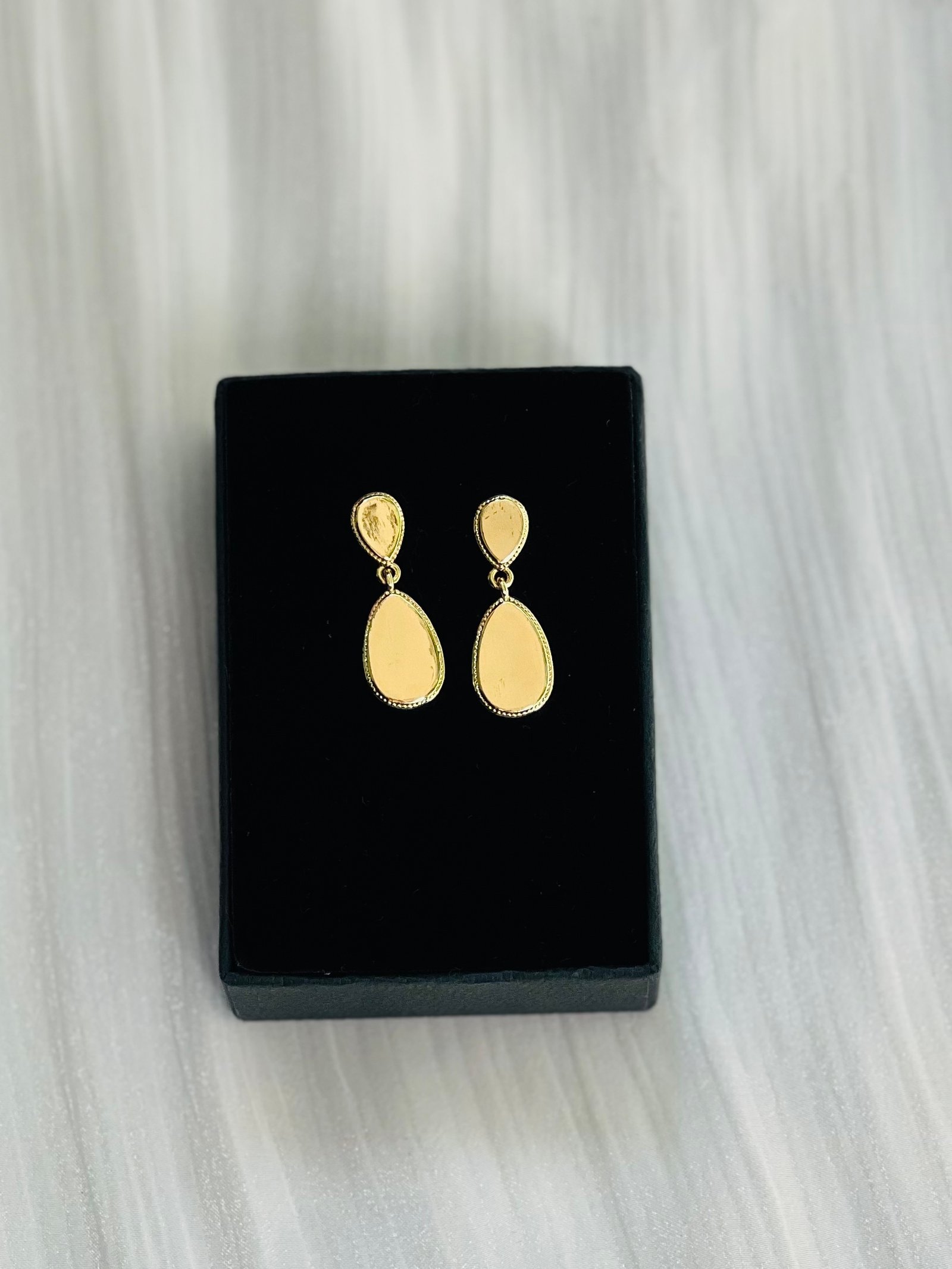 IMG_0949 Gilded Teardrop Dangle Earrings - Image 1