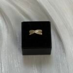 Intertwined Baguette and Pave Ring