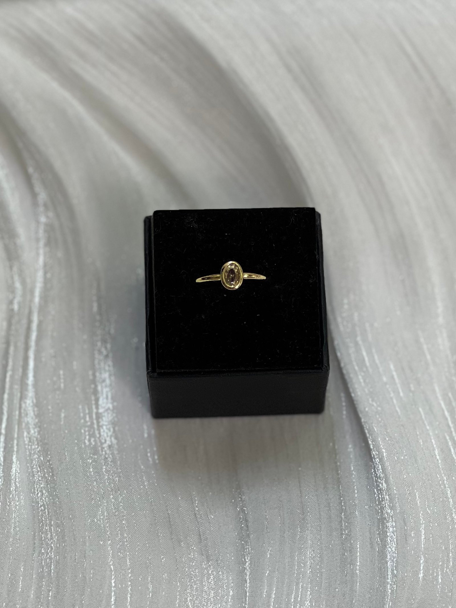 IMG_2297 Minimalist Oval Stone Ring - Image 1