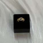 Gilded Curb-Link Sparkle Band