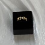 Interlocking Marine-Link Pavé Ring