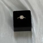 Rope-Texture Band Cushion Ring
