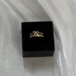 Double-Band Crystal Bow Ring