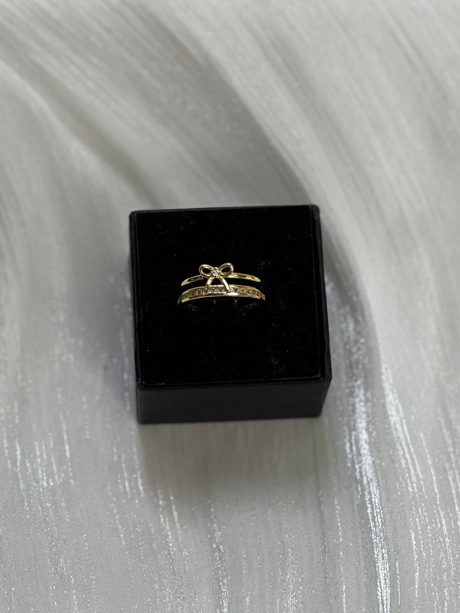 IMG_2316 Double-Band Crystal Bow Ring - Image 1