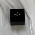 Van Cleef-Style Onyx Alhambra Ring