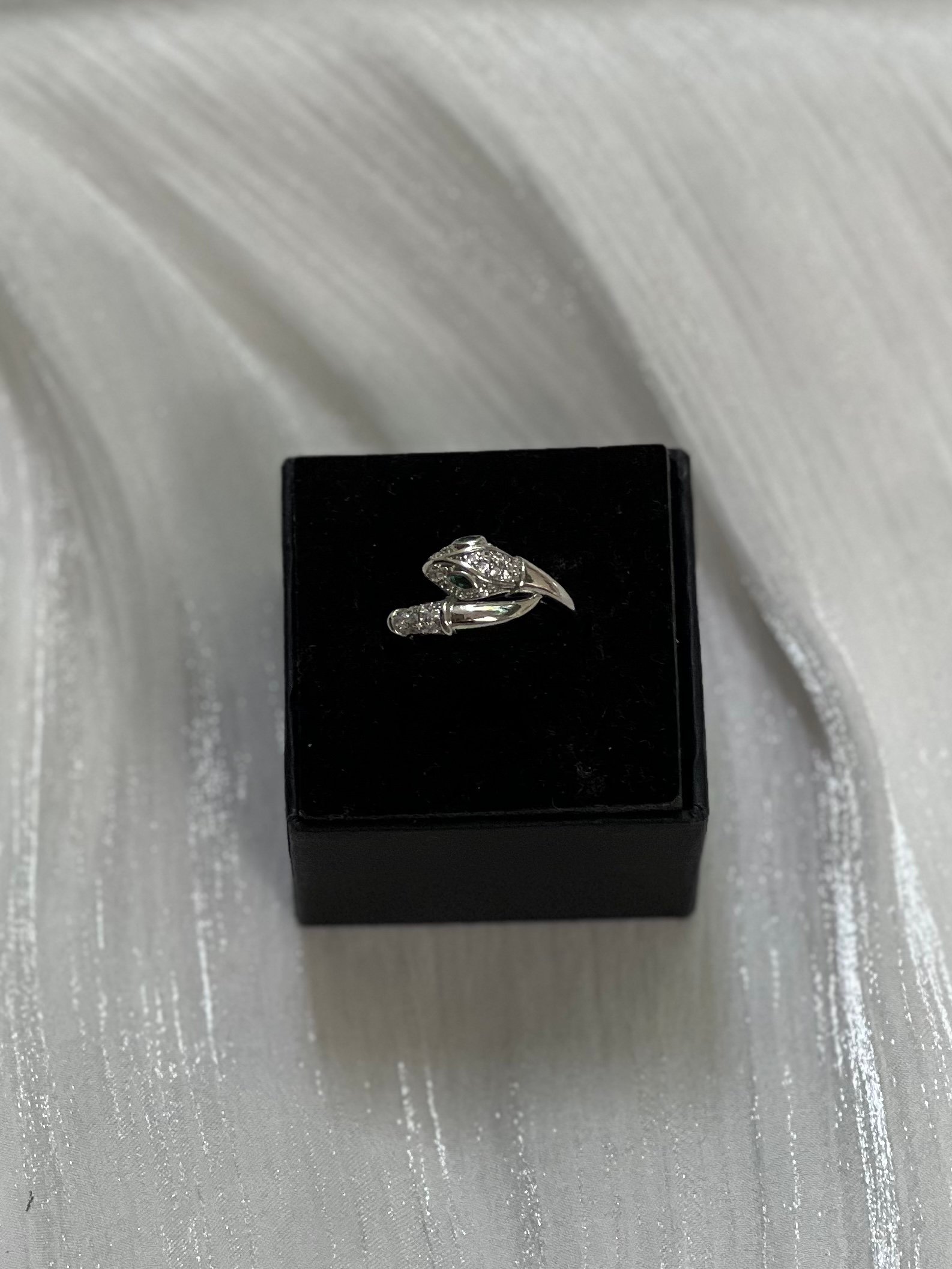 IMG_2323 Serpenti-Style Pavé Snake Wrap Ring - Image 1