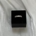 Silver Contour Crystal Stack Ring