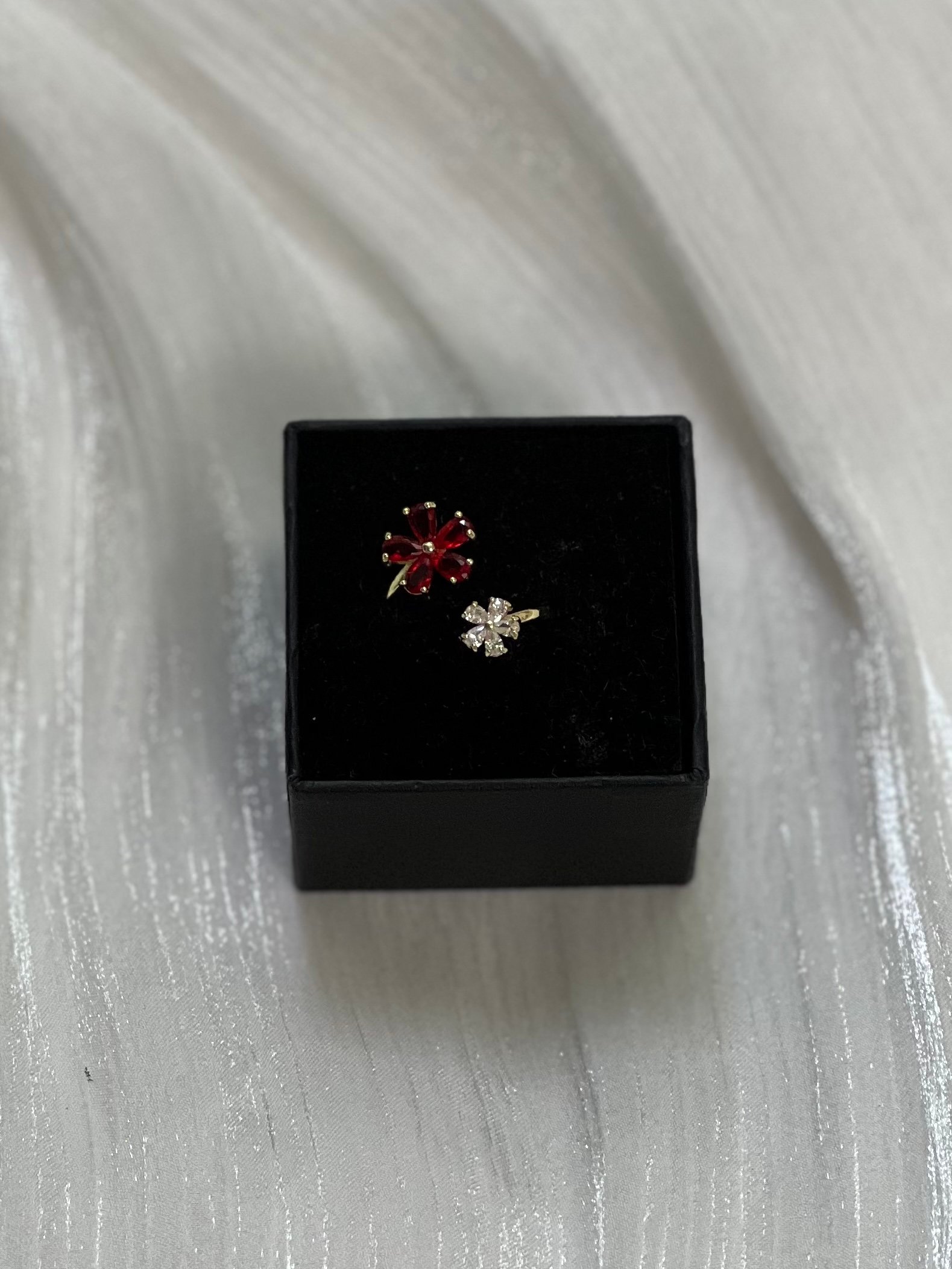 IMG_2331 Leen Ring (Ruby and Crystal Dual Floral Toi et Moi) - Image 1